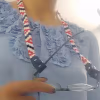 بند عینک گلیمی با اتصال چرم