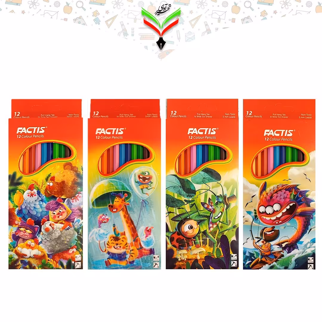 مداد رنگی 12 رنگ فکتیس جعبه مقوایی