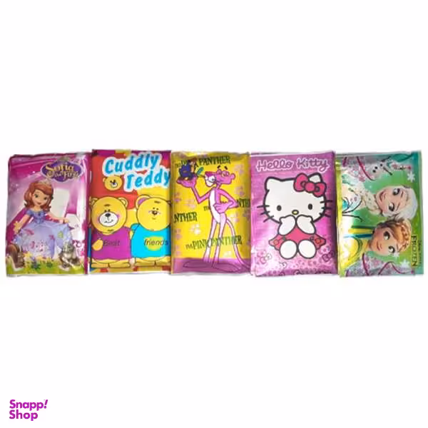 دستمال کاغذی جیبی 10 برگی طرح دخترانه مجموعه 5 عددی