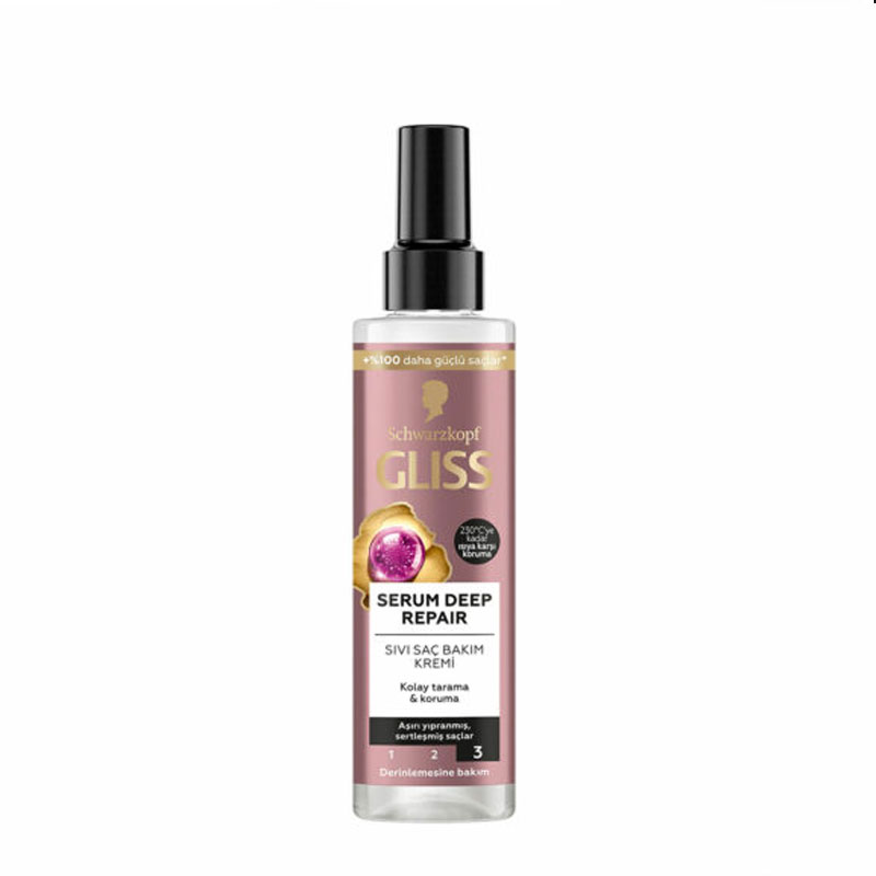 اسپری مو دو فاز گلیس مدل Serum Deep Repair مناسب موهای آسیب دیده و زبر حجم 200 میل | فروشگاه ارس ترک