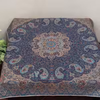 رومیزی ترمه سورمه ای