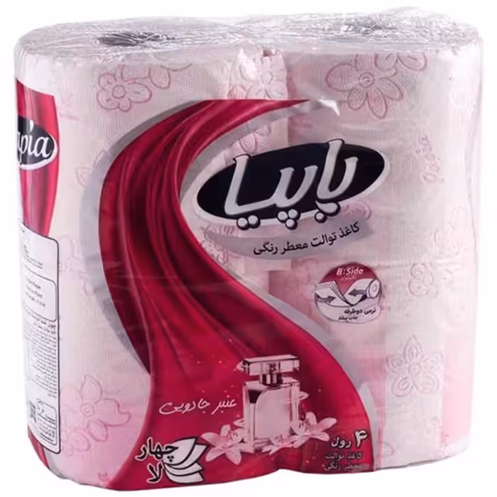 دستمال توالت پاپیا مدل معطر بسته 4 عددی