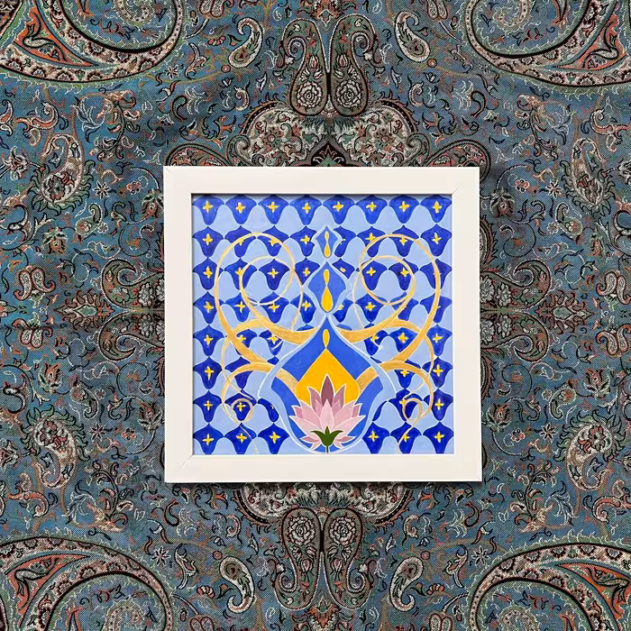 تابلوی دیواری اکریلیک طرح دریای نور - کد 152 - ابعاد 20 در 20 - هنر دست هنرمند