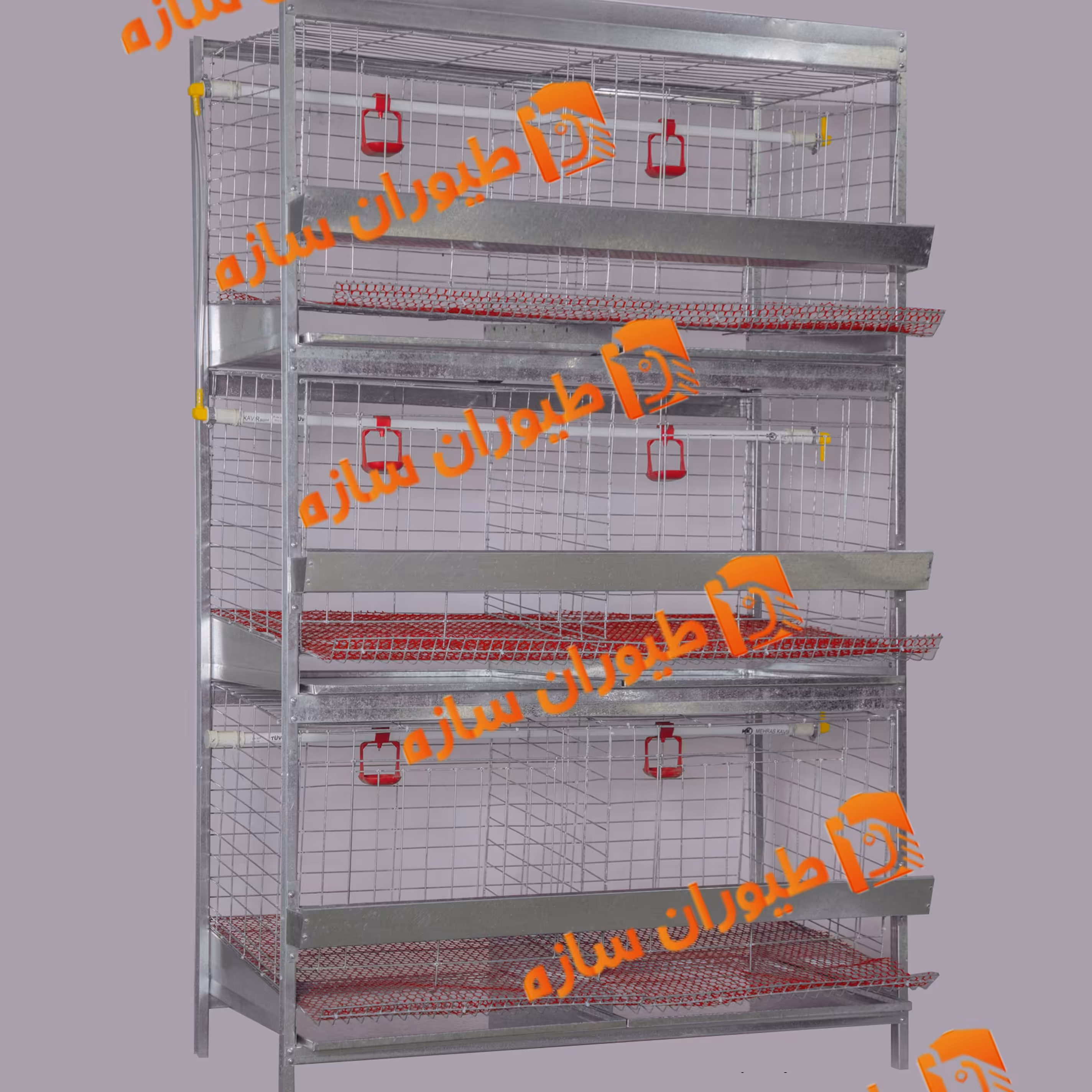 قفس مرغ و خروس تزئینی (3 طبقه) - باگارانتی