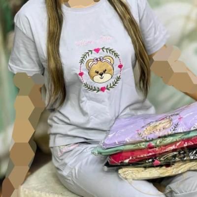 تیشرت شلوارک خرس گلدوزی