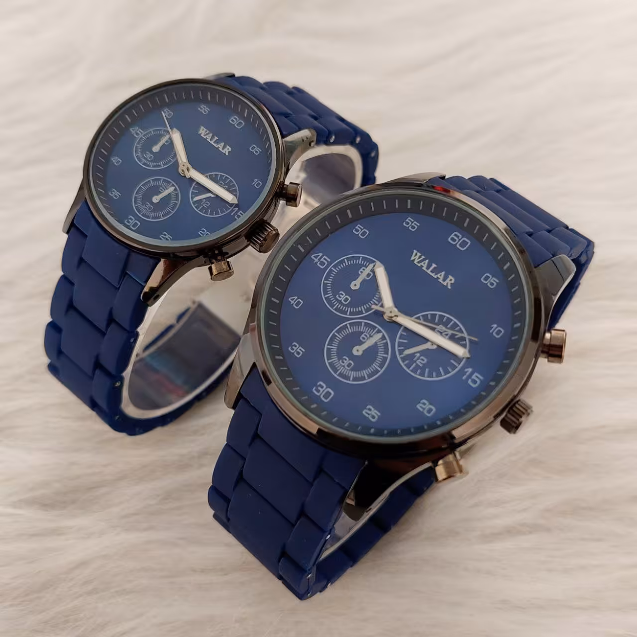 ست ساعت والار بند پیو ضدحساسیت دردورنگ سورمه ای وقرمز دهکده ساعت مشهد