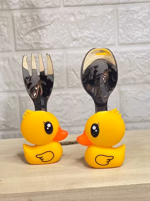 قاشق چنگال دسته سیلیکونی