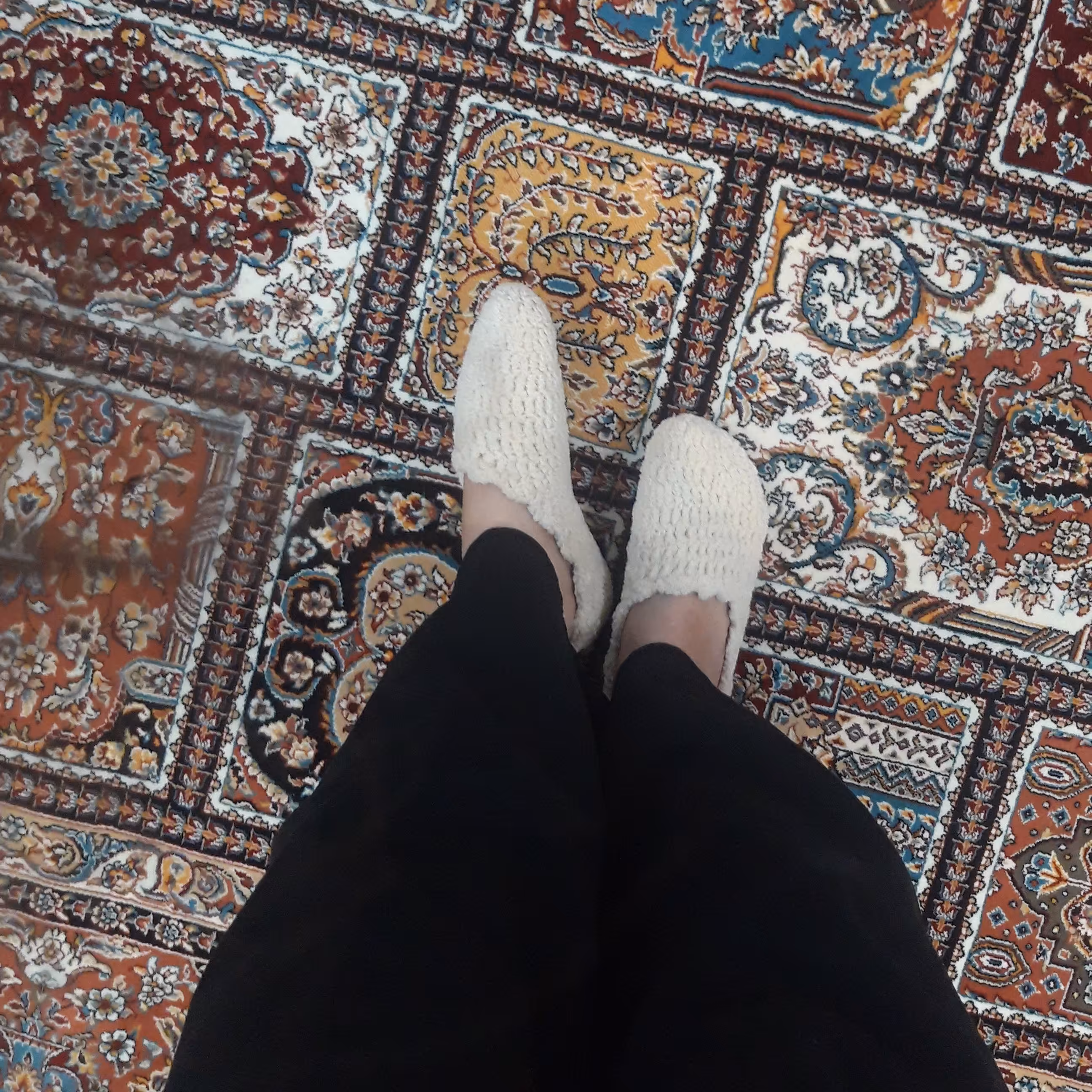 پاپوش بافتنی جنس مخمل 