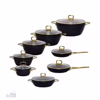 سرویس قابلمه 16 پارچه یراق طلا ام جی اس مدل ماینز فورج