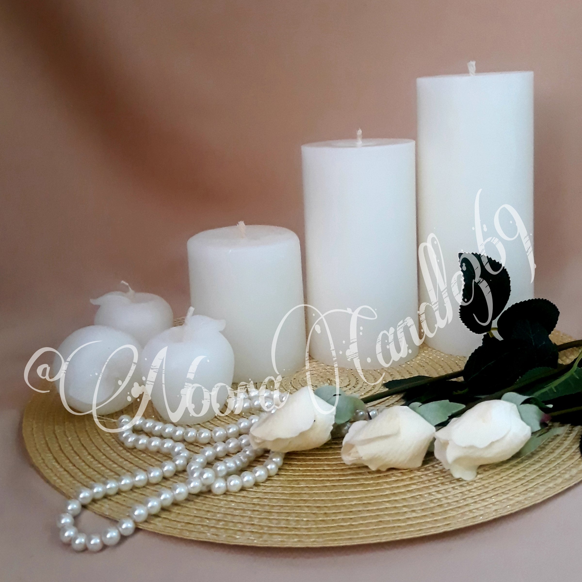 ست استوانه ای  سفید و ساده