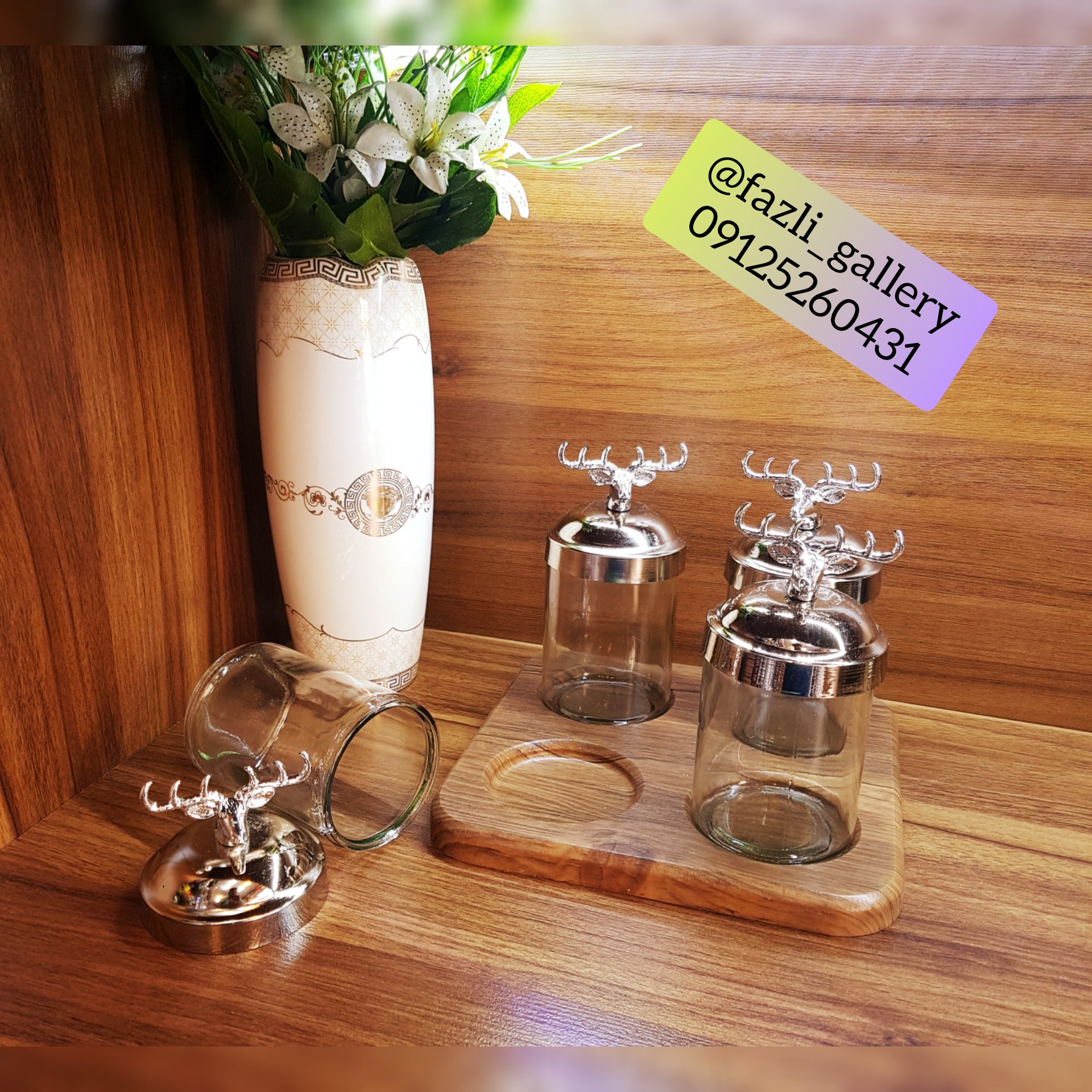 بانکه های 4تایی زیر چوب (کندی _ آشپزخانه _ جای ادویه ای _ جاادویه _ پاسماوری _شکلاتخوری)