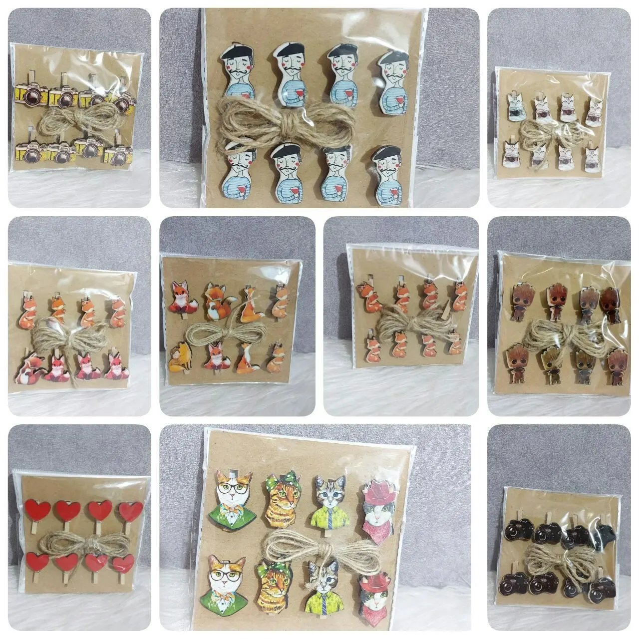 ست گیره چوبی فانتزی