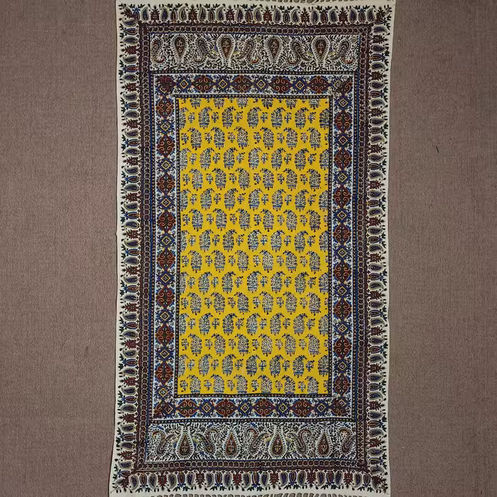 رانر قلمکاری سایز 60در120 رنگ خردلی