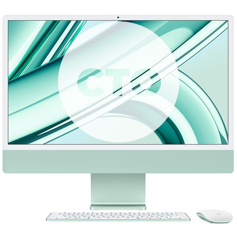 آی مک 24 اینچ M3 کاستوم پردازنده 8core - 10core حافظه رم 24 گیگابایت ظرفیت 2 ترابایت SSD سبز Z19H0001Y - Hiapple.ir