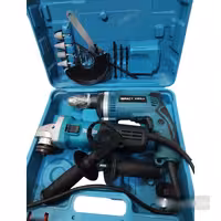 پک دو قلو دریل چکشی HP1630 و مینی فرز ماکیتا  9555