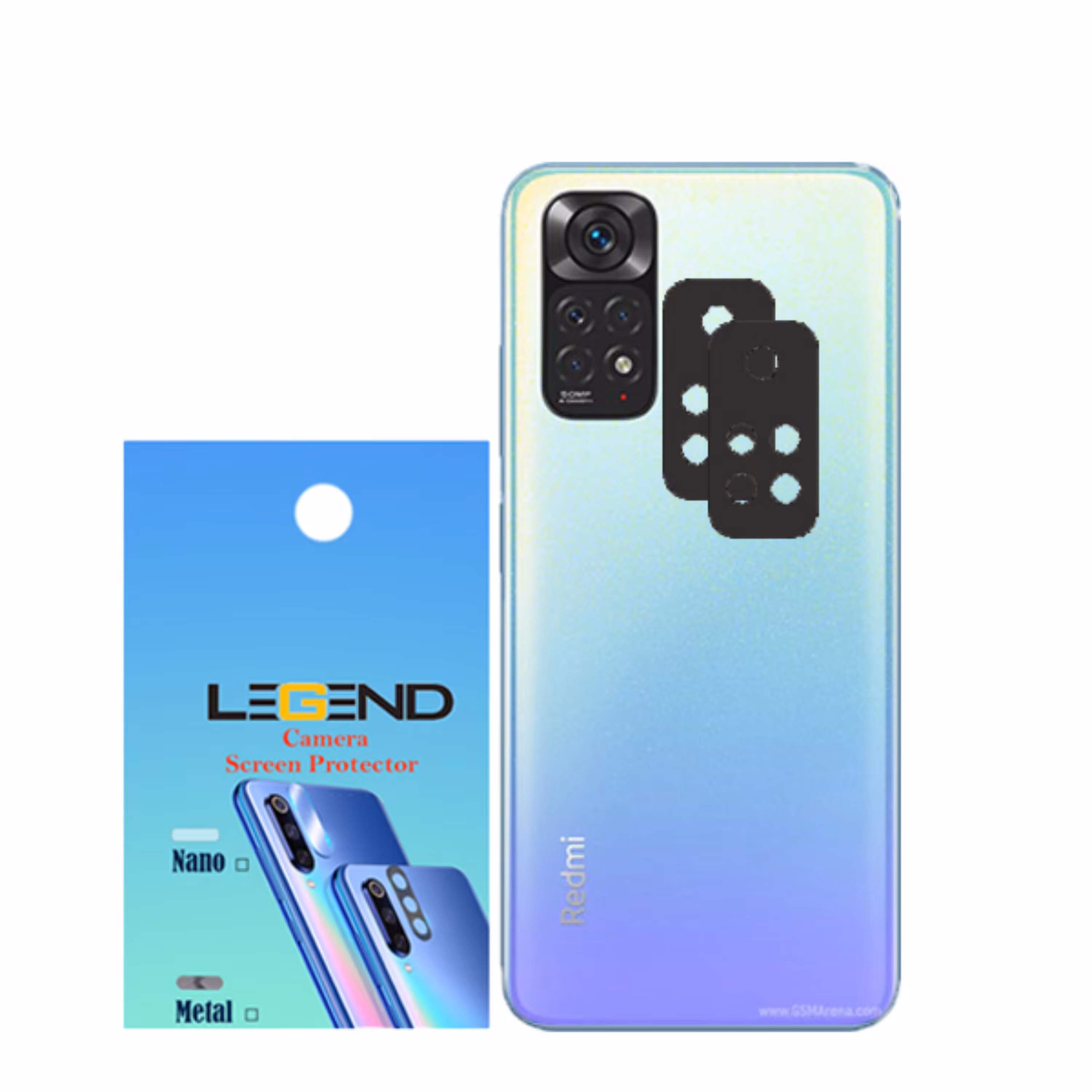 محافظ لنز دوربین لجند مدل قابدار مناسب برای موبایل شیائومی Note 11 بسته 2 عددی