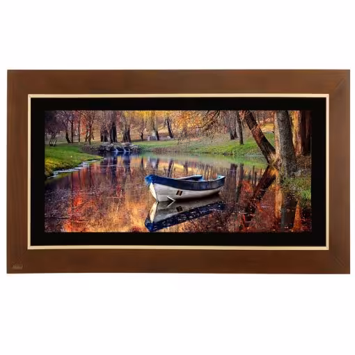 تابلو نقاشی قایق در رود (BOAT IN RIVER ) کد FWB-100X60-H