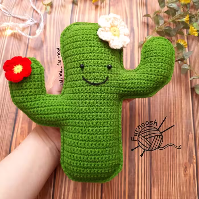 عروسک کاکتوس بافتنی،عروسک بافتنی