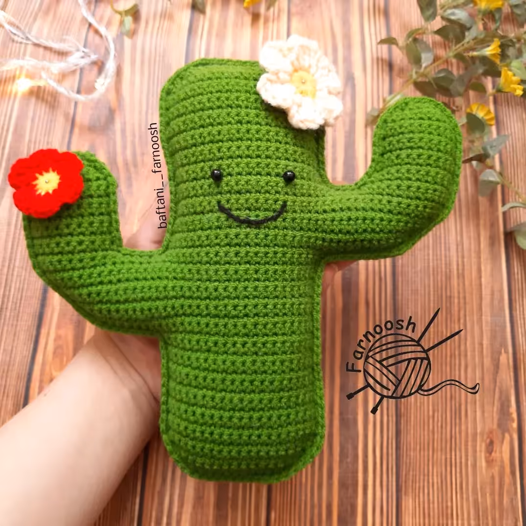 عروسک کاکتوس بافتنی،عروسک بافتنی