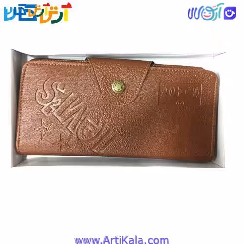کیف پول چرم قهوه ای