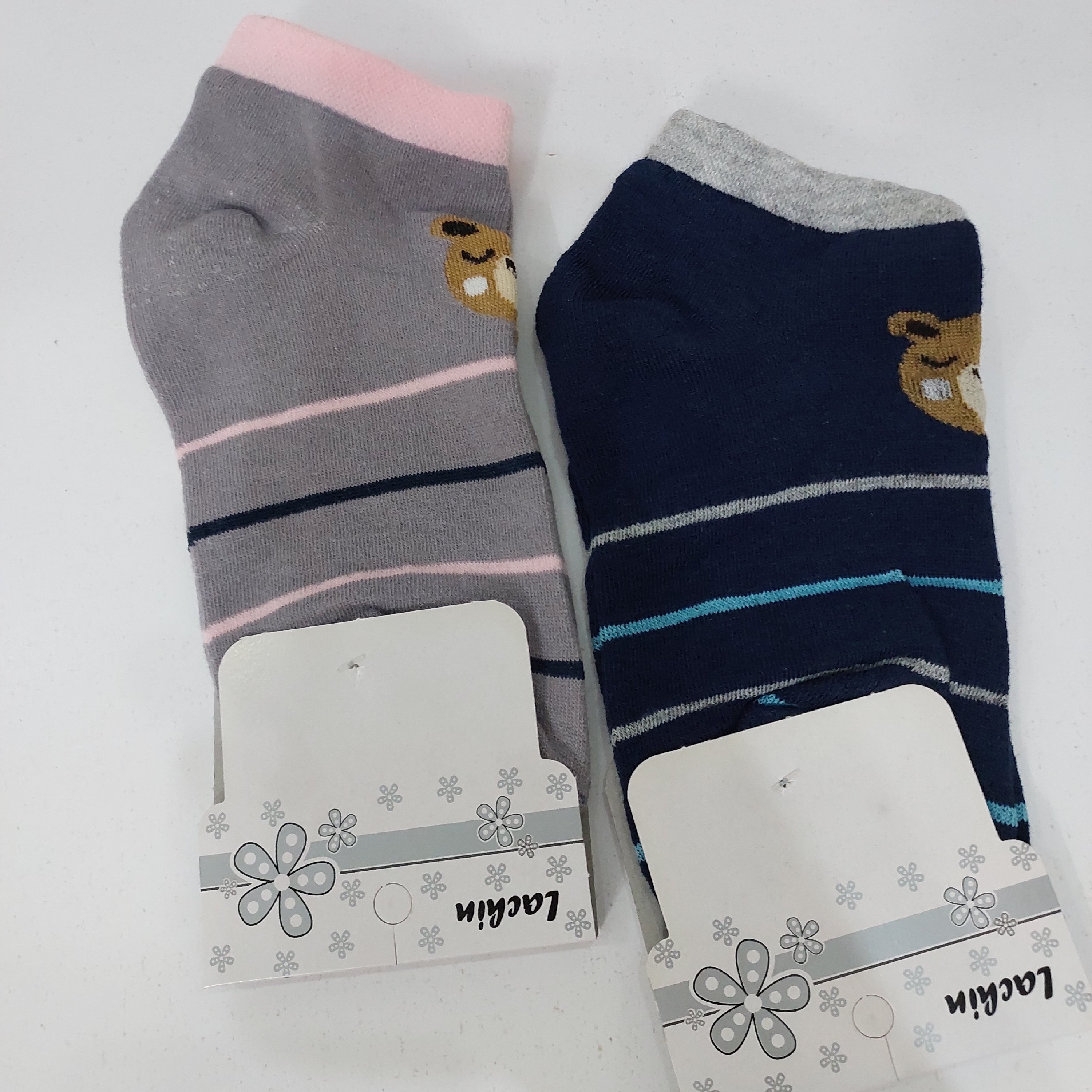 جوراب خرسی مچی لاچین اسپورت مناسب فصل نرم و بادوام دوعدد در رنگهای طوسی وسرمه ای