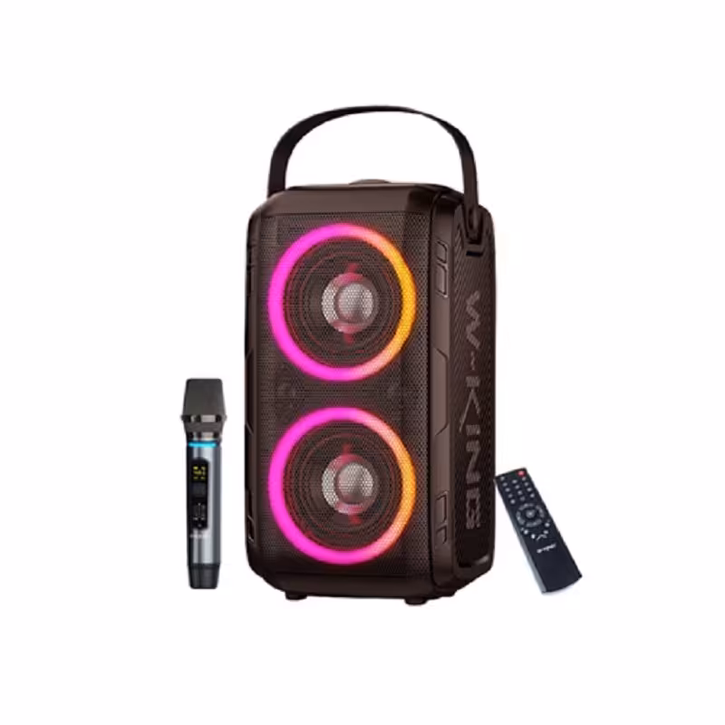 اسپیکر بلوتوثی قابل حمل W-KING T9 رنگ مشکی