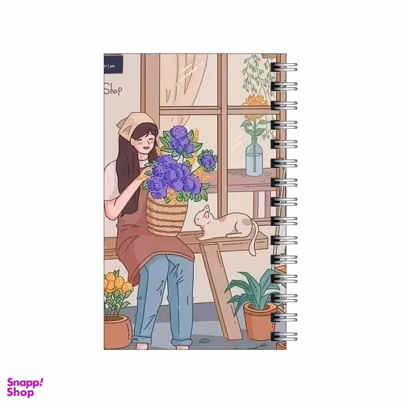 دفترچه یادداشت 60 برگ مدل To Do List طرح دختر گل فروش و گربه اش کد 6592385