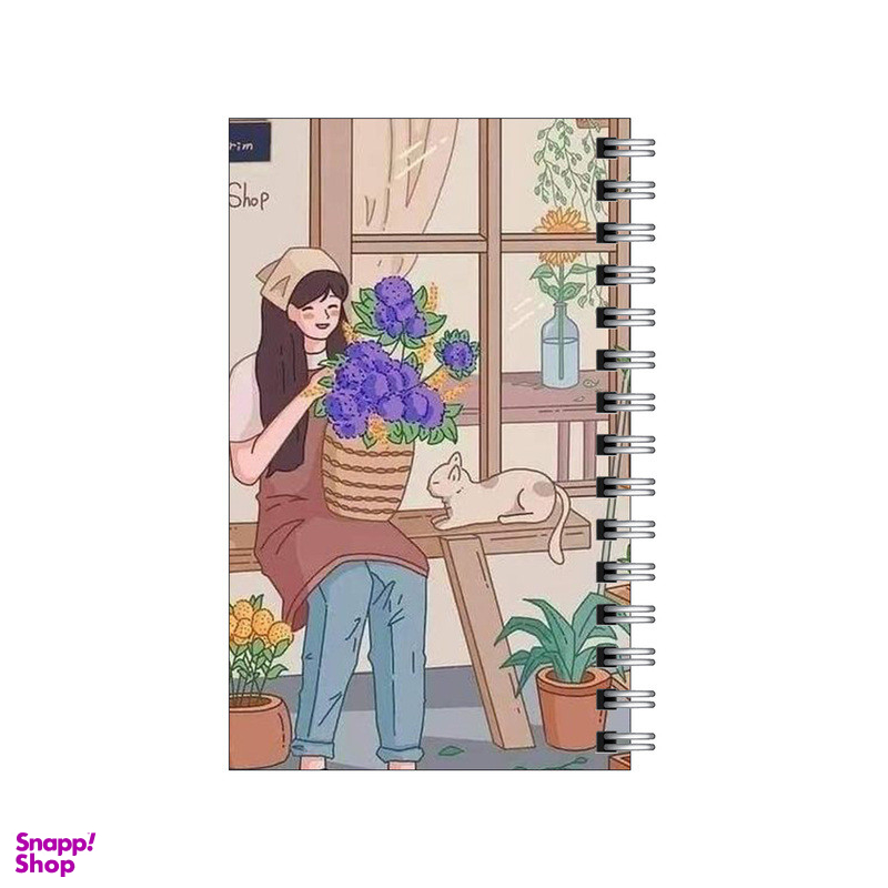 دفترچه یادداشت 60 برگ مدل To Do List طرح دختر گل فروش و گربه اش کد 6592385