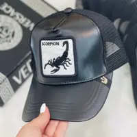 کلاه کپ گورین چرم طبیعی کد 101