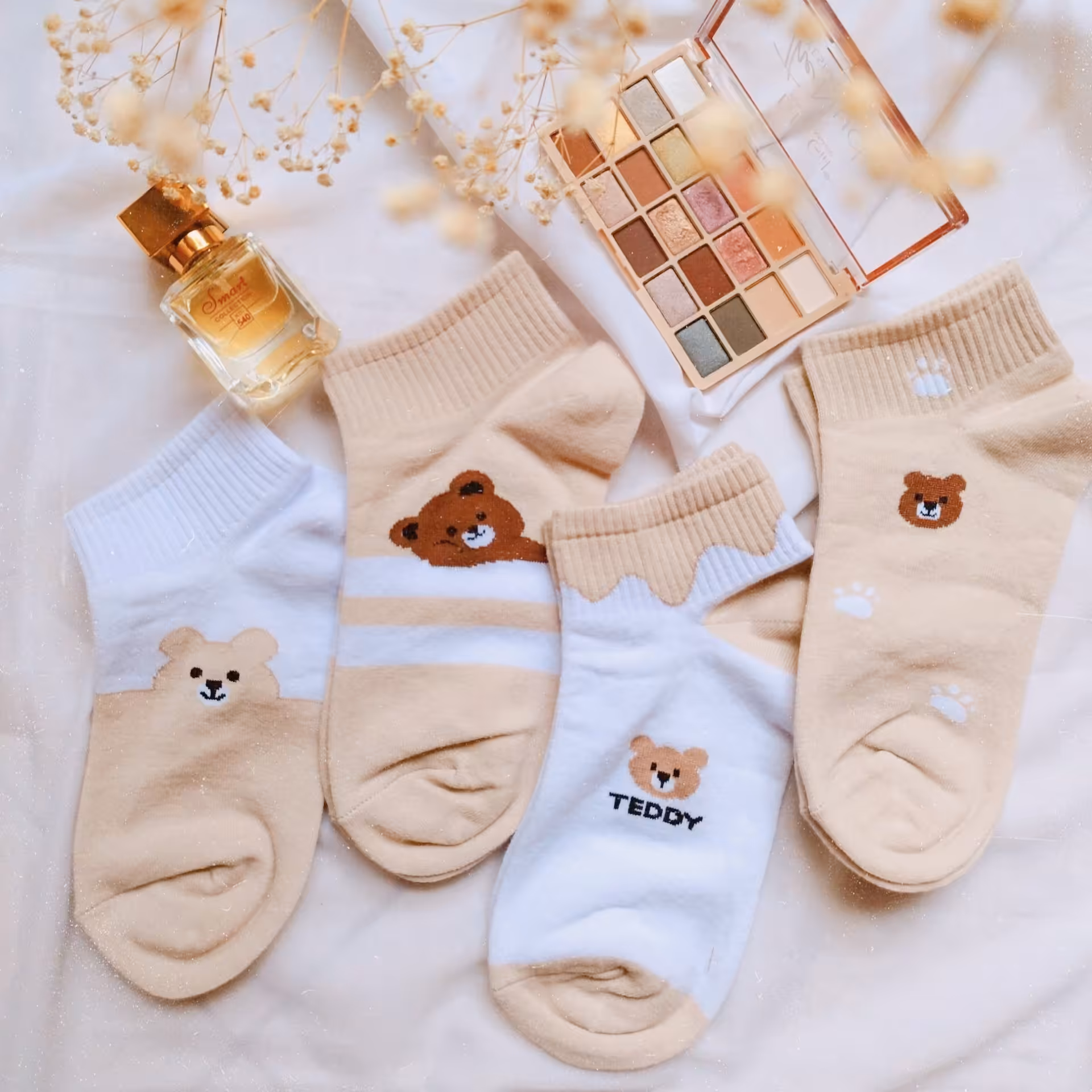 جوراب نسکافه ای خرسی