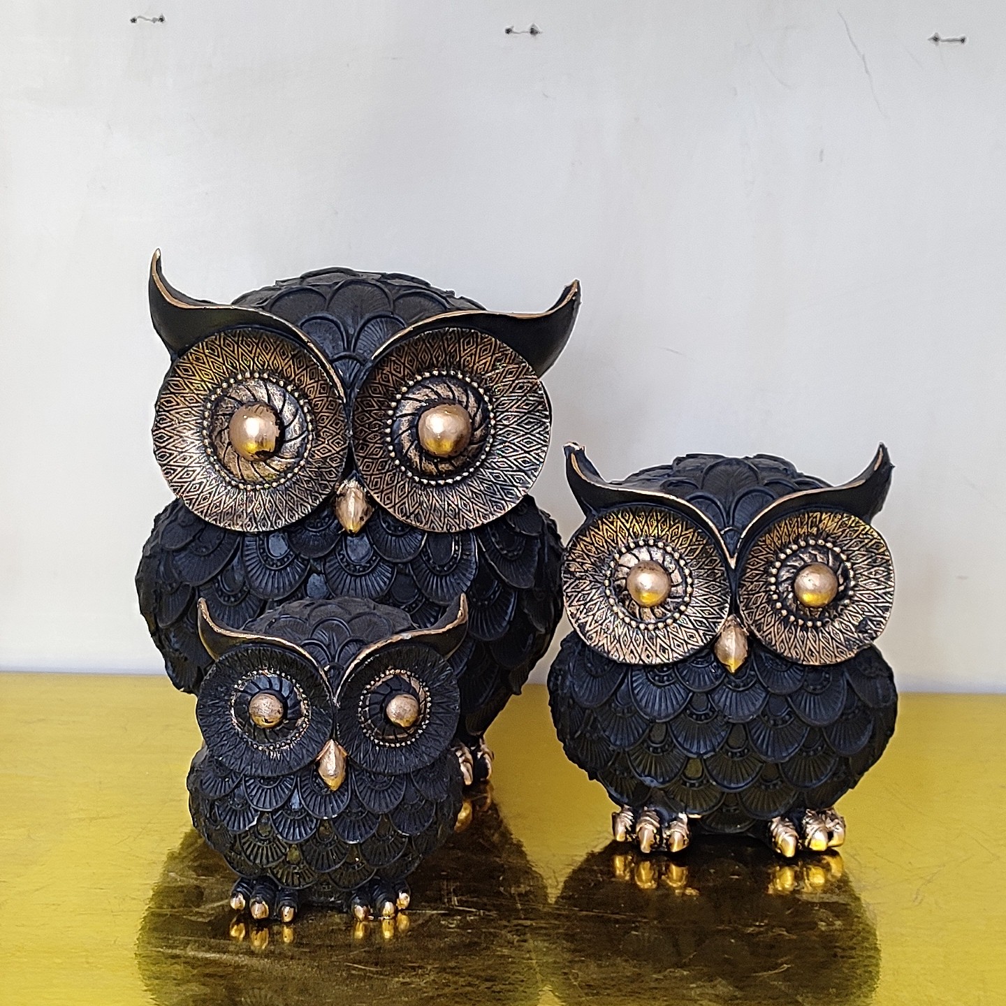 مجسمه ی پلی استر جغد خانواده چشم درشت