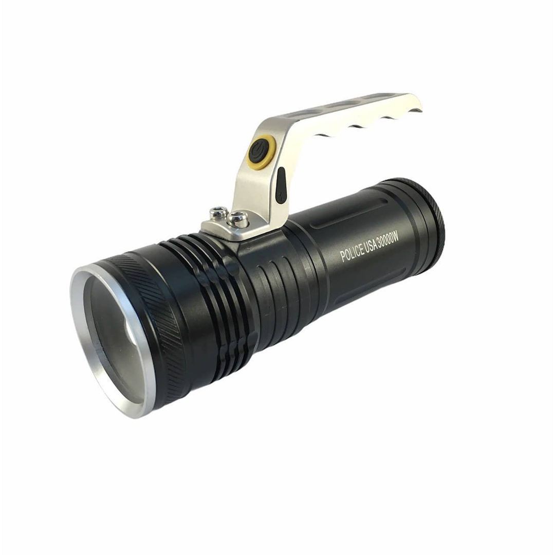 چراغ قوه پلیسی دسته دار 30000W
لامپ T6