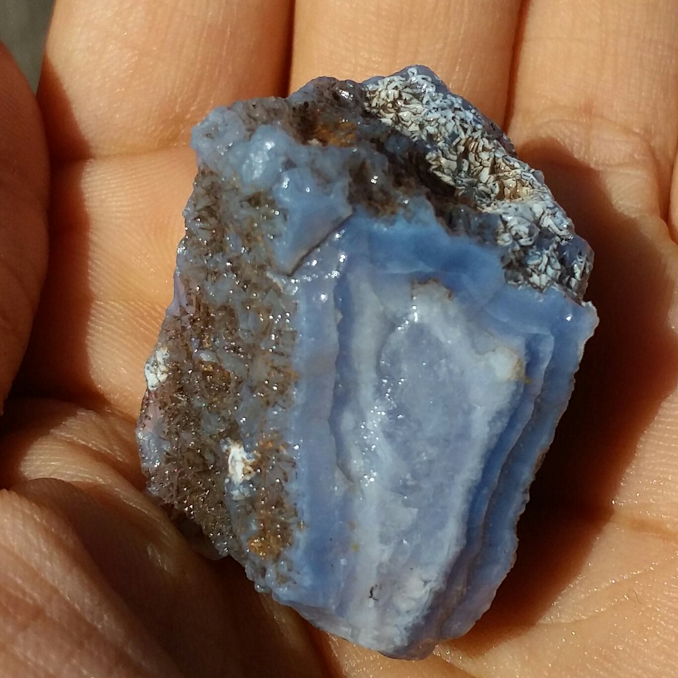 سنگ راف عقیق آبی محشر شاهکار خلقت دیدنییییی کاملا طبیعی خارق العاده کد 10002