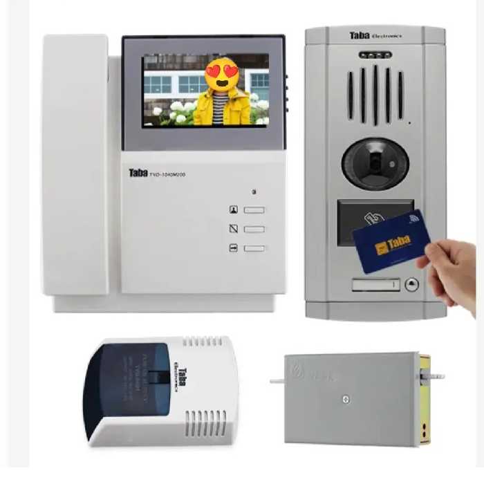 آیفون تصویری کارتی تابا مدل  1040 . پک کامل  1 واحدی  با پنل سهند کارتی 