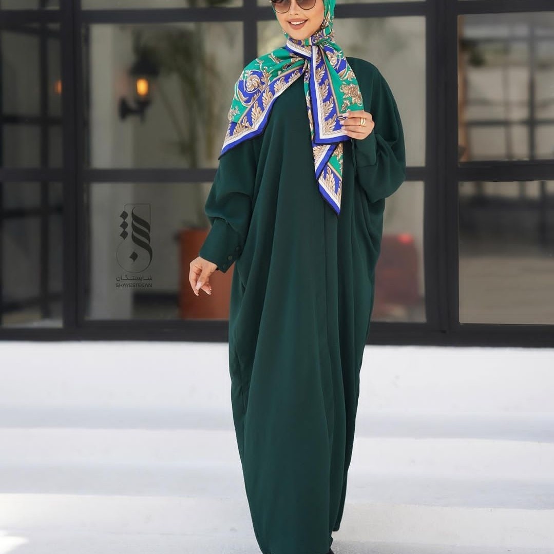مانتو عبایی ماهور زمردی