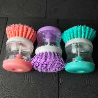 فرچه مخزن دار ظرفشویی شیشه ای رنگ بندی فرچه اشپزخانه