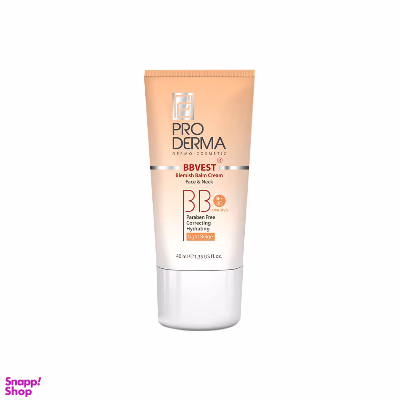 کرم مرطوب کننده پرودرما (Proderma) رنگی پوست چرب spf 40 بژ طبیعی حجم 40 میلی لیتر