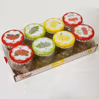 جا زعفران نقلی شیشه ای 8عددی