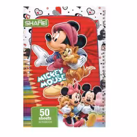 دفتر نقاشی 50 برگ شفیعی طرح میکی موس کد 126 (پس کرایه)