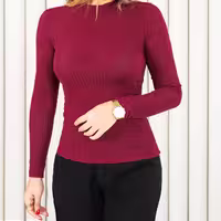 بلوز شاینا جنس کبریتی تن خور جذب سایزبندی sو m رنگبندی زرشکی و کرم 