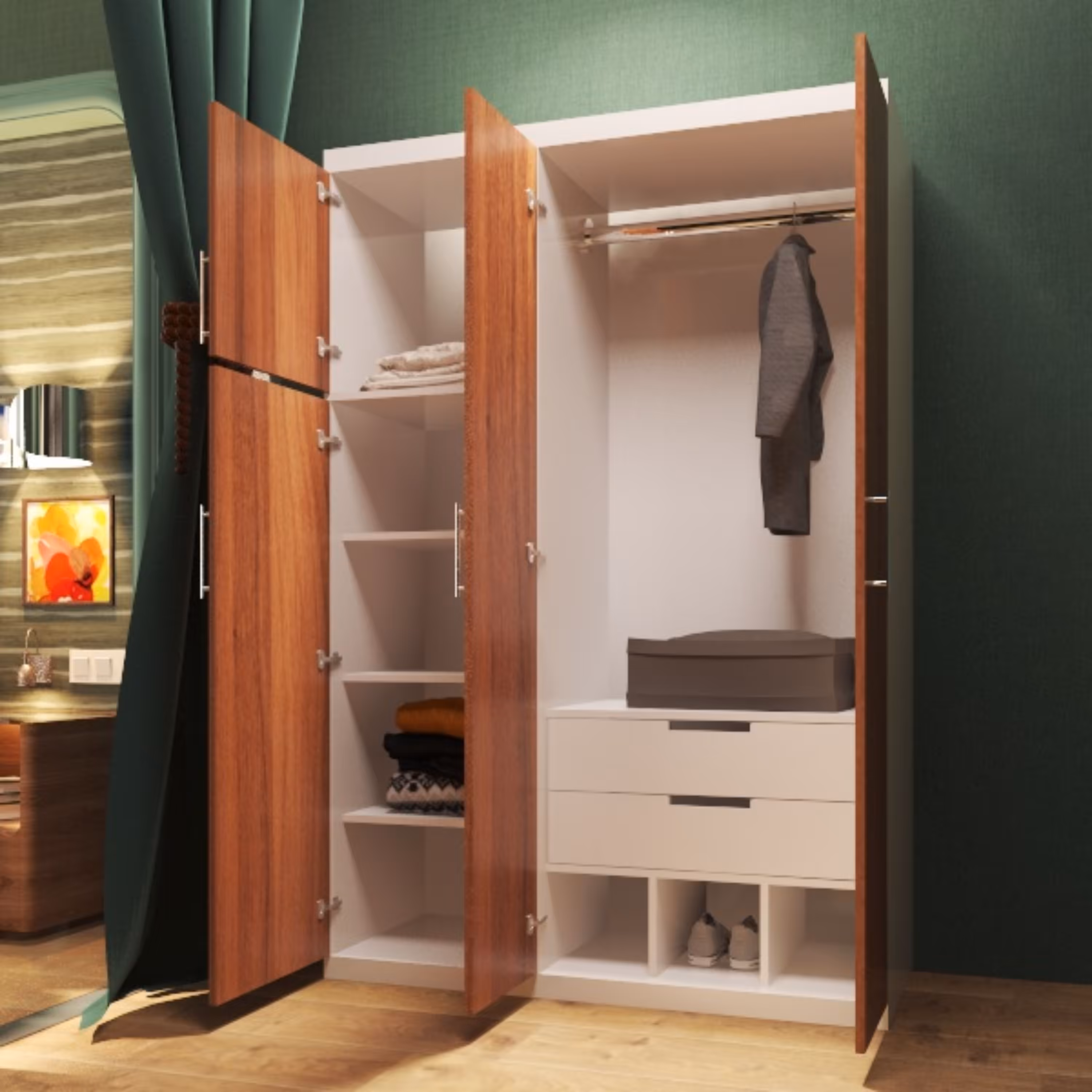 کمد لباس اعیان FH221(ارسال با باربری.هزینه ارسال پس کرایه)