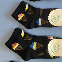 جوراب دخترانه و پسرانه طرح بستنی سایزبندی 3-14 سال