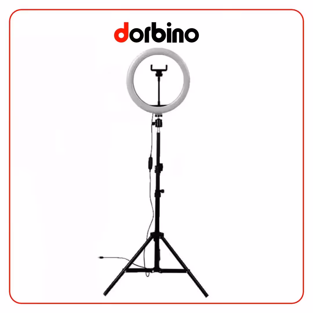 رینگ لایت HX-260 ( 26 سانتی متر 10 وات)   پایه 803 - فروشگاه دوربین دوربینو