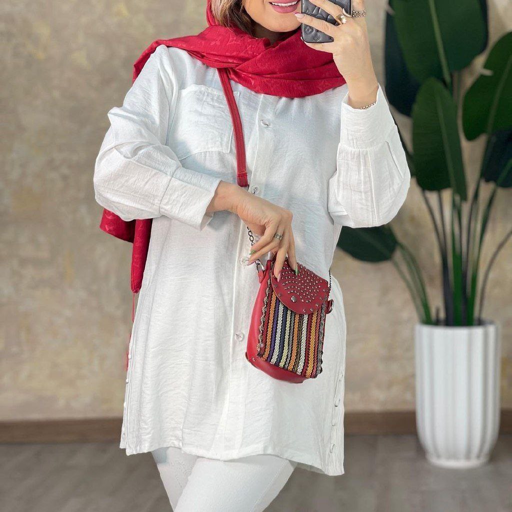  مانتو بغل دکمه                                             