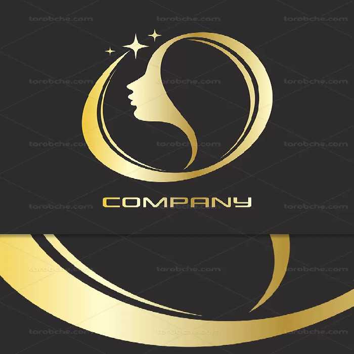 وکتور لوگو سالن زیبایی بانوان طلایی | گرافیک با طعم تربچه