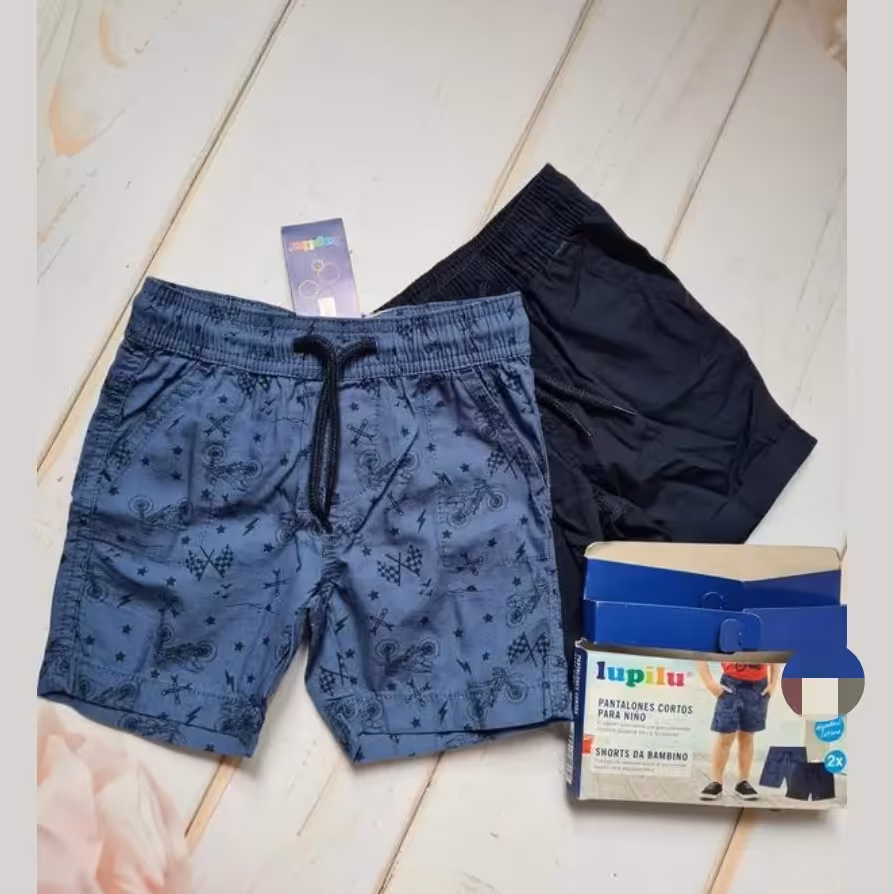 پک دو عددی شلوارک کتان پسرانه لوپیلو lupilu آلمان سایز  4 تا 6 سال (ارسال رایگان )