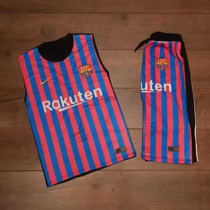 ست رکابی و شلوارک بارسلونا مدل VEA