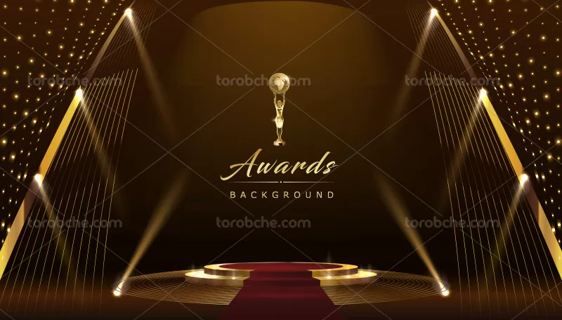 وکتور بکگراند طلایی رنگ انتزاعی | گرافیک با طعم تربچه