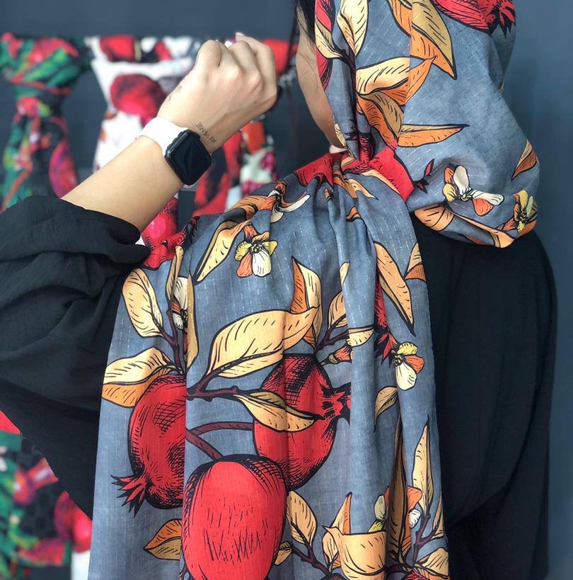 شال دخترانه زنانه طرح اناری