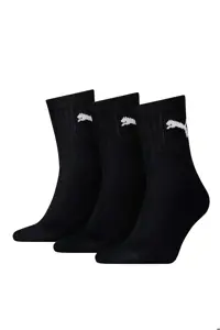 جوراب مشکی مردانه و زنانه های ورزشی یونیزکس 3 جفت خدمه کوتاه تنیسوکن Puma